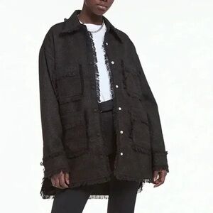 Apparis Callie Tweed Jacket NWOT Black Size XS